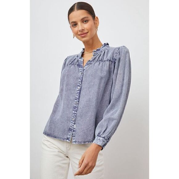 Rails Camille Top Sapphire Acid Wash - Picture 1 of 16